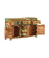 Servantă, 110x30x65 cm, lemn reciclat, cu aspect rustic - WOODBB286