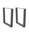 Picioare de masă în formă de V, 2 buc., antracit, 90x(72-73,3) cm, oțel - WOODBB2701