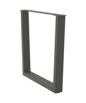 Picioare de masă în formă de V, 2 buc., antracit, 90x(72-73,3) cm, oțel - WOODBB2701