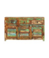 Servantă, 110x30x65 cm, lemn reciclat, cu aspect rustic - WOODBB286