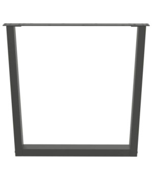 Picioare de masă în formă de V, 2 buc., antracit, 90x(72-73,3) cm, oțel - WOODBB2701