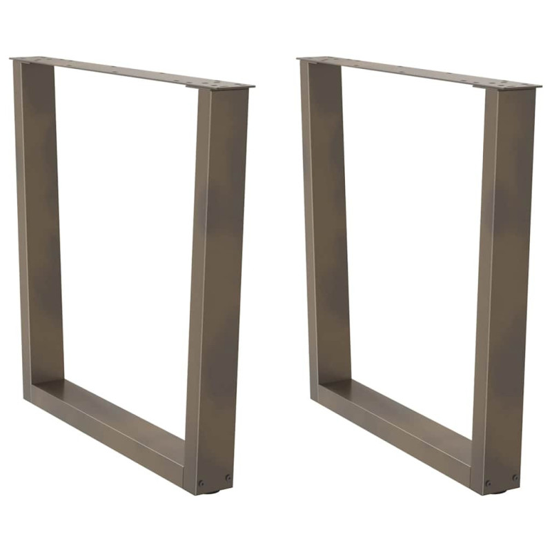 Picioare de masă în formă de V, 2 buc., oțel natural, 90 x (72-73,3) cm - WOODBB2702