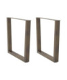 Picioare de masă în formă de V, 2 buc., oțel natural, 90 x (72-73,3) cm - WOODBB2702