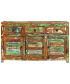 Servantă, 110x30x65 cm, lemn reciclat, cu aspect rustic - WOODBB286