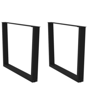 Picioare de masă în formă de V, 2 buc., negru, 100 x (72-73,3) cm, oțel - WOODBB2703