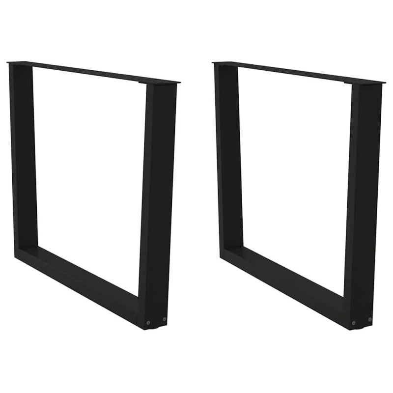 Picioare de masă în formă de V, 2 buc., negru, 100 x (72-73,3) cm, oțel - WOODBB2703