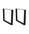 Picioare de masă în formă de V, 2 buc., negru, 100 x (72-73,3) cm, oțel - WOODBB2703