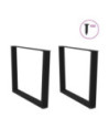 Picioare de masă în formă de V, 2 buc., negru, 100 x (72-73,3) cm, oțel - WOODBB2703