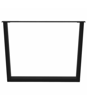 Picioare de masă în formă de V, 2 buc., negru, 100 x (72-73,3) cm, oțel - WOODBB2703