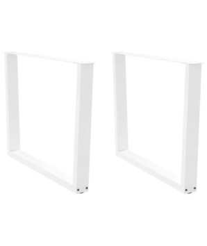 Picioare de masă în formă de V, 2 buc., alb, 100 x (72-73,3) cm, oțel - WOODBB2704