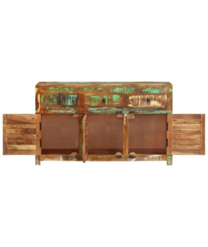 Servantă, 110x30x65 cm, lemn reciclat, cu aspect rustic - WOODBB286