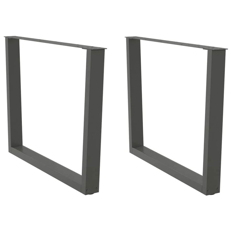 Picioare de masă în formă de V, 2 buc., antracit, 100x(72-73,3) cm, oțel - WOODBB2705