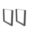Picioare de masă în formă de V, 2 buc., antracit, 100x(72-73,3) cm, oțel - WOODBB2705