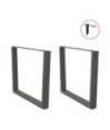 Picioare de masă în formă de V, 2 buc., antracit, 100x(72-73,3) cm, oțel - WOODBB2705