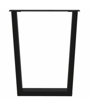 Picioare de masă în formă de V, 3 buc., negru, 70x (72-73,3) cm, oțel - WOODBB2706