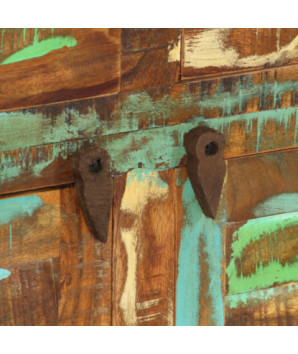 Servantă, 110x30x65 cm, lemn reciclat, cu aspect rustic - WOODBB286