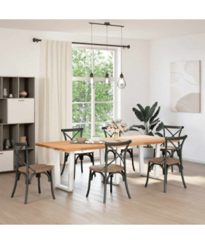 Picioare de masă în formă de V, 3 buc., alb, 70x (72-73,3) cm, oțel - WOODBB2727