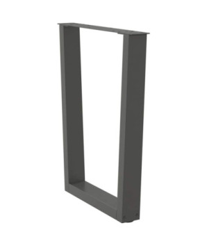 Picioare de masă în formă de V, 3 buc., antracit, 70x(72-73,3) cm, oțel - WOODBB2728