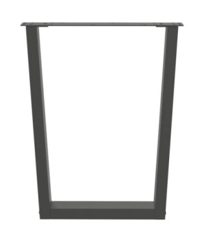 Picioare de masă în formă de V, 3 buc., antracit, 70x(72-73,3) cm, oțel - WOODBB2728