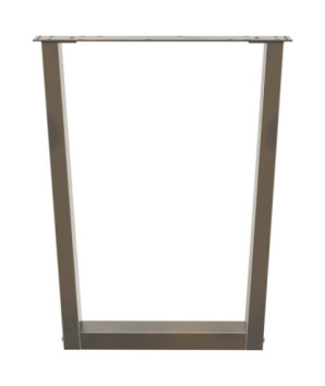 Picioare de masă în formă de V, 3 buc., oțel natural, 70x(72-73,3) cm - WOODBB2729