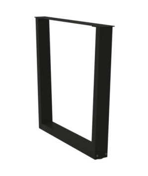 Picioare de masă în formă de V, 3 buc., negru, 90x (72-73,3) cm, oțel - WOODBB2732