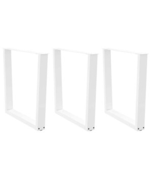 Picioare de masă în formă de V, 3 buc., alb, 90 x (72-73,3) cm, oțel - WOODBB2733