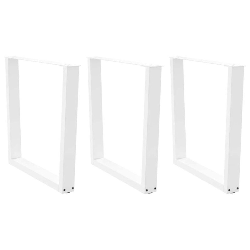 Picioare de masă în formă de V, 3 buc., alb, 90 x (72-73,3) cm, oțel - WOODBB2733