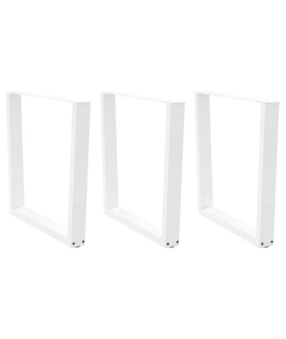Picioare de masă în formă de V, 3 buc., alb, 90 x (72-73,3) cm, oțel - WOODBB2733