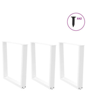Picioare de masă în formă de V, 3 buc., alb, 90 x (72-73,3) cm, oțel - WOODBB2733