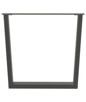 Picioare de masă în formă de V, 3 buc., antracit, 90x(72-73,3) cm, oțel - WOODBB2734