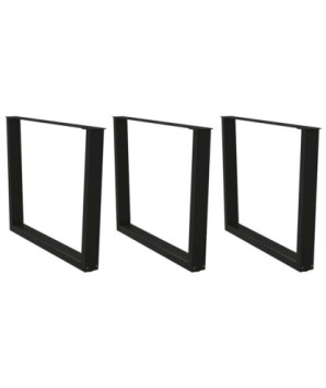 Picioare de masă în formă de V, 3 buc., negru, 100 x (72-73,3) cm, oțel - WOODBB2735