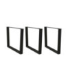 Picioare de masă în formă de V, 3 buc., negru, 100 x (72-73,3) cm, oțel - WOODBB2735
