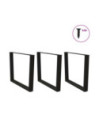Picioare de masă în formă de V, 3 buc., negru, 100 x (72-73,3) cm, oțel - WOODBB2735