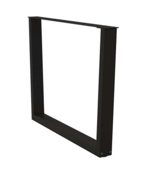 Picioare de masă în formă de V, 3 buc., negru, 100 x (72-73,3) cm, oțel - WOODBB2735