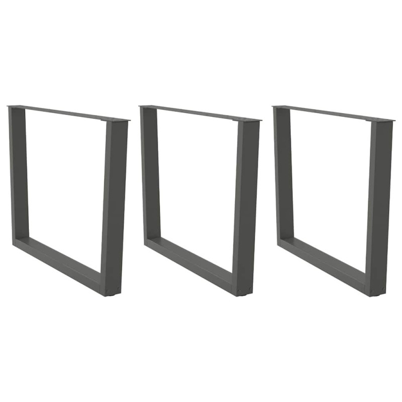 Picioare de masă în formă de V, 3 buc., antracit, 100x(72-73,3) cm, oțel - WOODBB2736 Picioare de masă în formă de V, 3 buc., antracit, 100x(72-73,3) cm, oțel - WOODBB2736