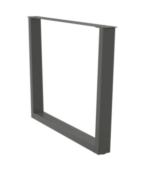 Picioare de masă în formă de V, 3 buc., antracit, 100x(72-73,3) cm, oțel - WOODBB2736