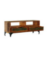 Comodă TV cu picioare, aspect vintage, din lemn masiv reciclat, 118 x 35 x 45 cm, handmade Comodă TV cu picioare, aspect vintage, din lemn masiv reciclat, 118 x 35 x 45 cm, handmade