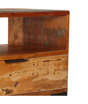 Comodă TV cu picioare, aspect vintage, din lemn masiv reciclat, 118 x 35 x 45 cm, handmade