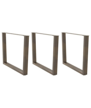 Picioare de masă în formă de V, 3 buc., oțel natural, 100 x (72-73,3) cm - WOODBB2757