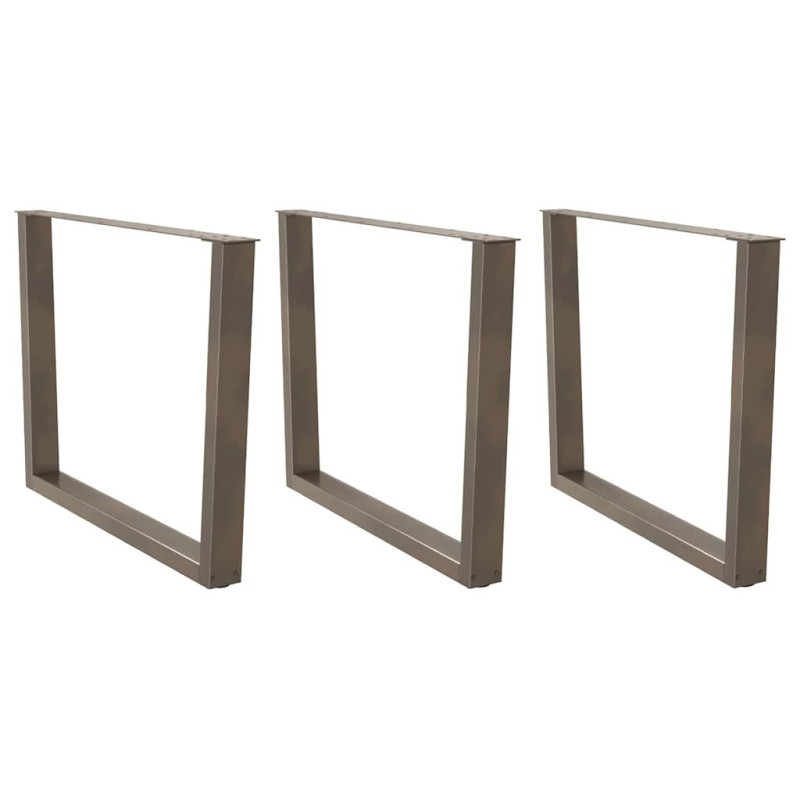 Picioare de masă în formă de V, 3 buc., oțel natural, 100 x (72-73,3) cm - WOODBB2757