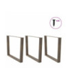 Picioare de masă în formă de V, 3 buc., oțel natural, 100 x (72-73,3) cm - WOODBB2757