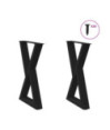 Picioare masă de sufragerie, 2 buc., negru, 50x(72-73,3) cm, oțel - WOODBB2758 Picioare masă de sufragerie, 2 buc., negru, 50x(72-73,3) cm, oțel - WOODBB2758