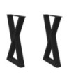 Picioare masă de sufragerie, 2 buc., negru, 50x(72-73,3) cm, oțel - WOODBB2758 Picioare masă de sufragerie, 2 buc., negru, 50x(72-73,3) cm, oțel - WOODBB2758