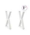 Picioare masă de sufragerie, 2 buc., alb, 50x(72-73,3) cm, oțel - WOODBB2759 Picioare masă de sufragerie, 2 buc., alb, 50x(72-73,3) cm, oțel - WOODBB2759