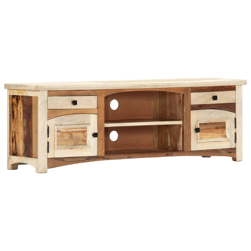 Comodă TV, 120 x 30 x 40 cm, lemn reciclat - WOODBB292