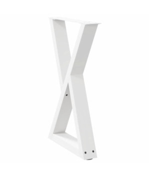 Picioare masă de sufragerie, 2 buc., alb, 50x(72-73,3) cm, oțel - WOODBB2759