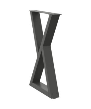 Picioare masă de sufragerie, 2 buc., antracit, 50x(72-73,3) cm, oțel - WOODBB2760