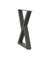 Picioare masă de sufragerie, 2 buc., antracit, 50x(72-73,3) cm, oțel - WOODBB2760
