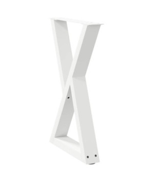 Picioare masă de sufragerie, 2 buc., alb, 60x(72-73,3) cm, oțel - WOODBB2762