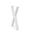 Picioare masă de sufragerie, 2 buc., alb, 60x(72-73,3) cm, oțel - WOODBB2762